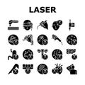 Laser Therapy Service Collection Icons Set Vector