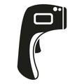 Laser thermometer health icon simple vector. Contact free equipment