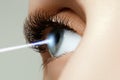 Laser vision correction. Woman`s eye. Human eye. Woman eye with Royalty Free Stock Photo