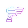 Laser weapon gradient linear vector icon