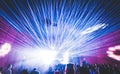 Lasers at a rave, party, club Royalty Free Stock Photo