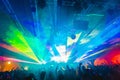 Lasers at a rave, party, club Royalty Free Stock Photo