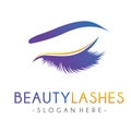 Lash, Eye Lashes Logo Design Royalty Free Stock Photo