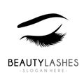 Lash, Eye Lashes Logo Design Royalty Free Stock Photo