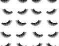 Lashes Vector seamless pattern. Closed eyes background. Repeat fashion illustration