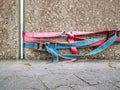 Lashing straps on the docks Royalty Free Stock Photo