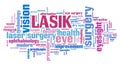 LASIK word cloud Royalty Free Stock Photo