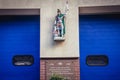 Saint Florian statue on a fire station