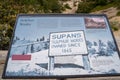 Interpretive sign for Sulphur Works, a geothermal area in Lassen Volcanic National Park Royalty Free Stock Photo