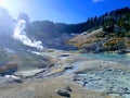 Boiling hot water sulfur springs in national park