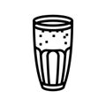 lassi drink indian cuisine line icon vector illustration