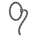 Lasso icon outline vector. Cowboy rope Royalty Free Stock Photo