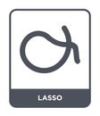 lasso icon in trendy design style. lasso icon isolated on white background. lasso vector icon simple and modern flat symbol for Royalty Free Stock Photo