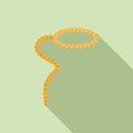 Lasso knot icon flat vector. String rodeo