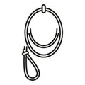 Lasso knot icon outline vector. String rodeo