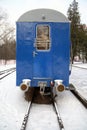 Last car of a blue train