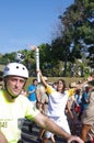 Last carriers of Olympic Rio2016 torch relay