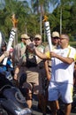 Last carriers of Olympic Rio2016 torch relay