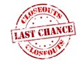 Last chance closeouts Royalty Free Stock Photo