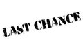 Last Chance rubber stamp Royalty Free Stock Photo