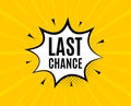 Last chance Sale. Special offer price sign. Vector Royalty Free Stock Photo