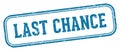 last chance stamp. last chance rectangular stamp on white background Royalty Free Stock Photo