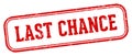 last chance stamp. last chance rectangular stamp on white background Royalty Free Stock Photo