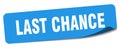 last chance sticker. last chance label Royalty Free Stock Photo