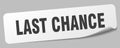 last chance sticker. last chance label Royalty Free Stock Photo