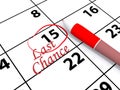 last chance word on calendar