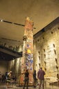 Last Column at Foundation Hall 9/11 Memorial Museum at Ground Zero, New York