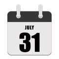 The last day of Month. July 31.