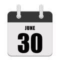 The last day of Month. June 30.