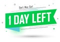 Last Day. Sale poster design template, final offer banner