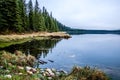 Last days of winter hover over the lake. Swan Lake Provincial Recreation Area Alberta Canada Royalty Free Stock Photo