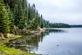 Last days of winter hover over the lake. Swan Lake Provincial Recreation Area Alberta Canada Royalty Free Stock Photo