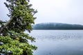 Last days of winter hover over the lake. Swan Lake Provincial Recreation Area Alberta Canada Royalty Free Stock Photo