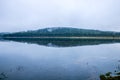 Last days of winter hover over the lake. Swan Lake Provincial Recreation Area Alberta Canada Royalty Free Stock Photo