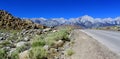 Last desert view before mountains, Lone Pine, California, USA