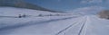 Last Dollar Road, CO covered in snow Royalty Free Stock Photo