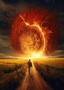 The Last Earth: A Promotional Coronal Imaging of a Control Freak's Blissful Fate Royalty Free Stock Photo