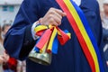 The last graduation bell for the graduation day. Background with copy space for text Royalty Free Stock Photo