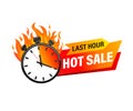 Last hour offer banner. Royalty Free Stock Photo