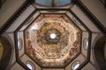 The Last Judgement. Painting inside of the Brunelleschi cupola of Florence Duomo. Basilica di Santa Maria del Fiore, Duomo,