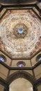 The Last Judgment painted by Giorgio Vasari and Federico Zuccari on the internal vault of the Dome in Florence, Italy