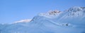 Snow covered mountains in Girdwood, Alaska