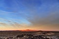 Last Light On Distant Whipple Mountains High Point Mountain Royalty Free Stock Photo