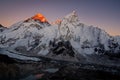 Last Light On Everest Royalty Free Stock Photo