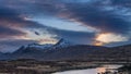 Last light on Rannoch Moor, Scotland Royalty Free Stock Photo