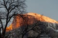 Last sunlight in Yosemite Royalty Free Stock Photo